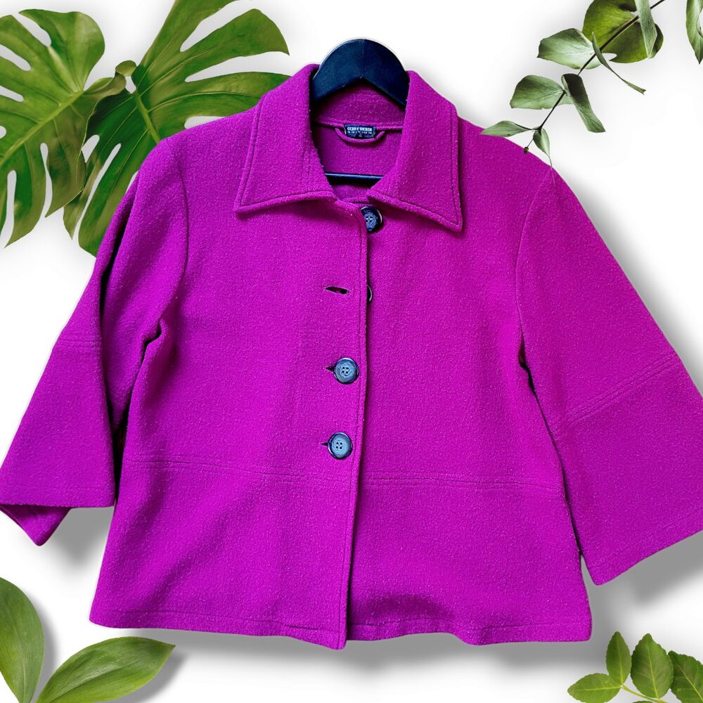 Wool Gerry Weber Fuschia Jacket, sz Large